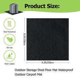 RUNZEG shed floor mat waterproof surface helps keep area dry