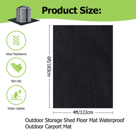 RUNZEG waterproof carport mat with non-slip backing for secure, clean outdoor spaces.