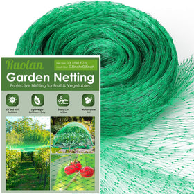 Ruolan bird netting in garden setup protecting trees from birds