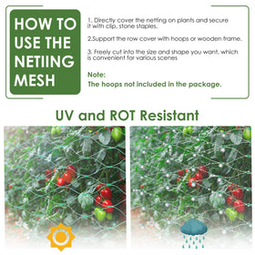 Garden protection with Ruolan netting deters deer and squirrels.
