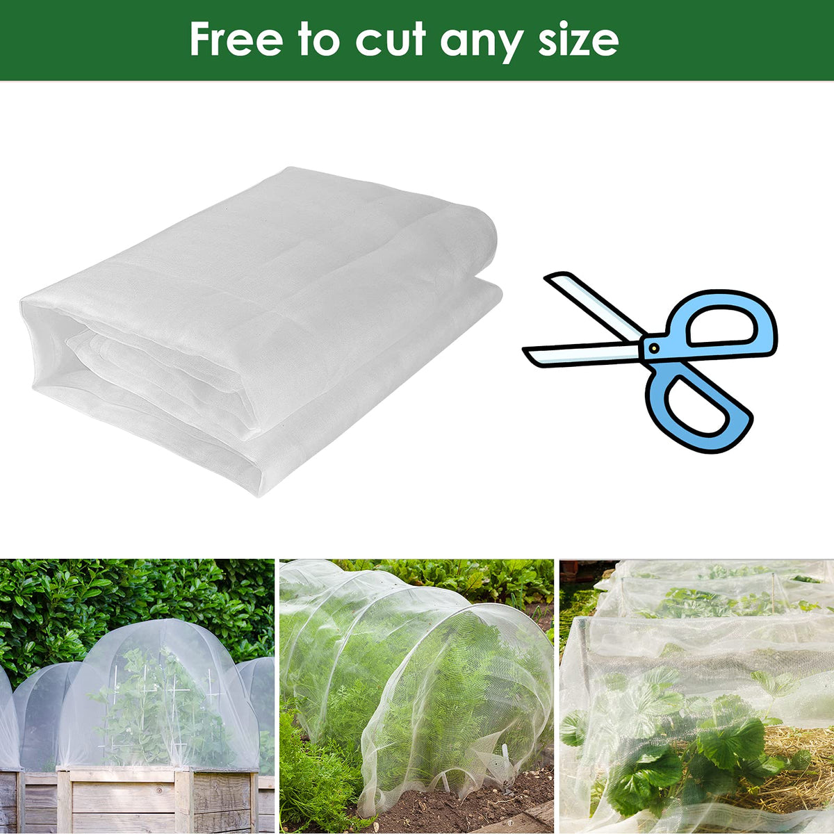 Ruolan garden netting cut to size for various plants and spaces