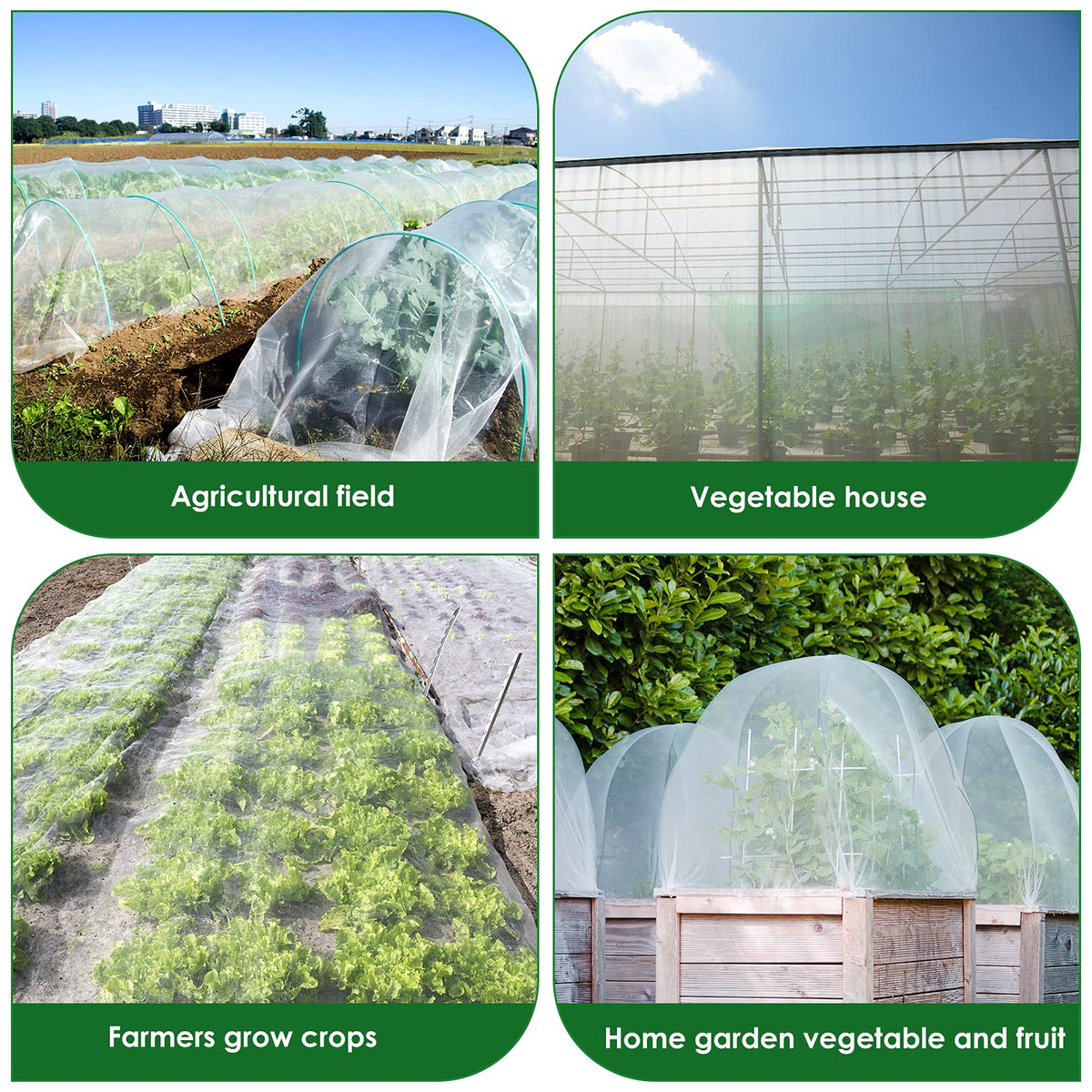 Ruolan garden netting allows watering through the mesh without removal