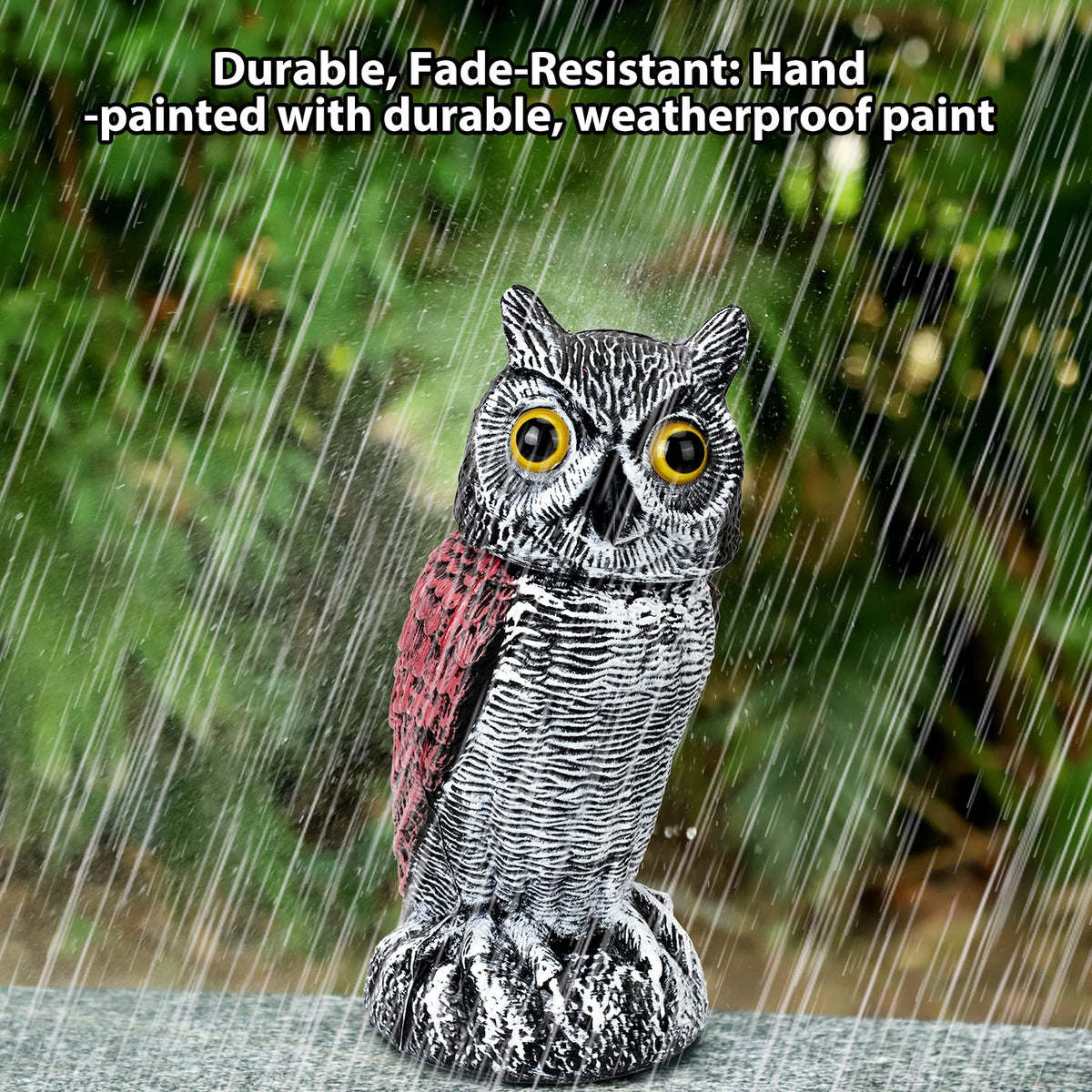 Ruolan garden owl set provides broad coverage across beds and borders.