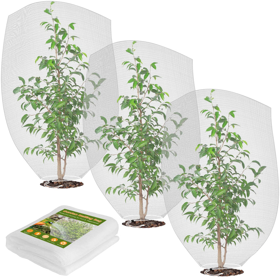 Ruolan mesh plant cover shields crops from birds with breathable weave.
