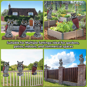 Ruolan mountable owl deterrent designed to fit on sticks for easy placement.