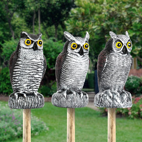 Ruolan owl decoy ready to use outdoors straight from the box.