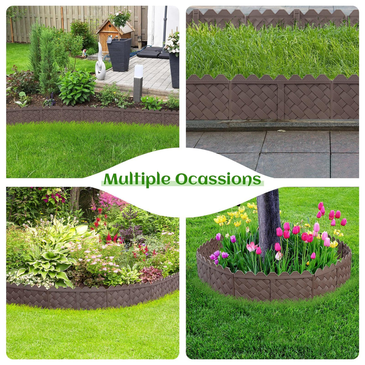 Anchoring stakes ensure stable placement through seasons.