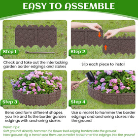 Lawn and flower bed use with flexible border shaping by Ruppence.