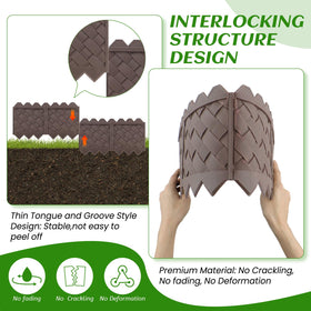 Soft ground installation demonstrated for quick setup of borders.