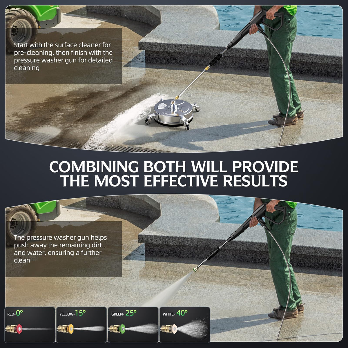 RURRBOOB quick plug connection simplifies setup with compatible pressure washers.