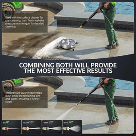 RURRBOOB quick plug connection simplifies setup with compatible pressure washers.