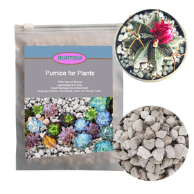 Rurtsva horticultural pumice 2qt bag improves soil aeration and drainage for healthier roots.