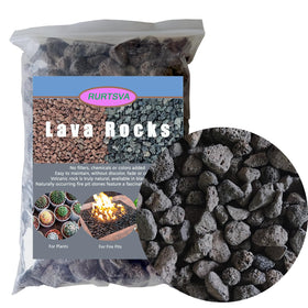 Rurtsva lava rock for fire pits provides even heat distribution and a natural look.