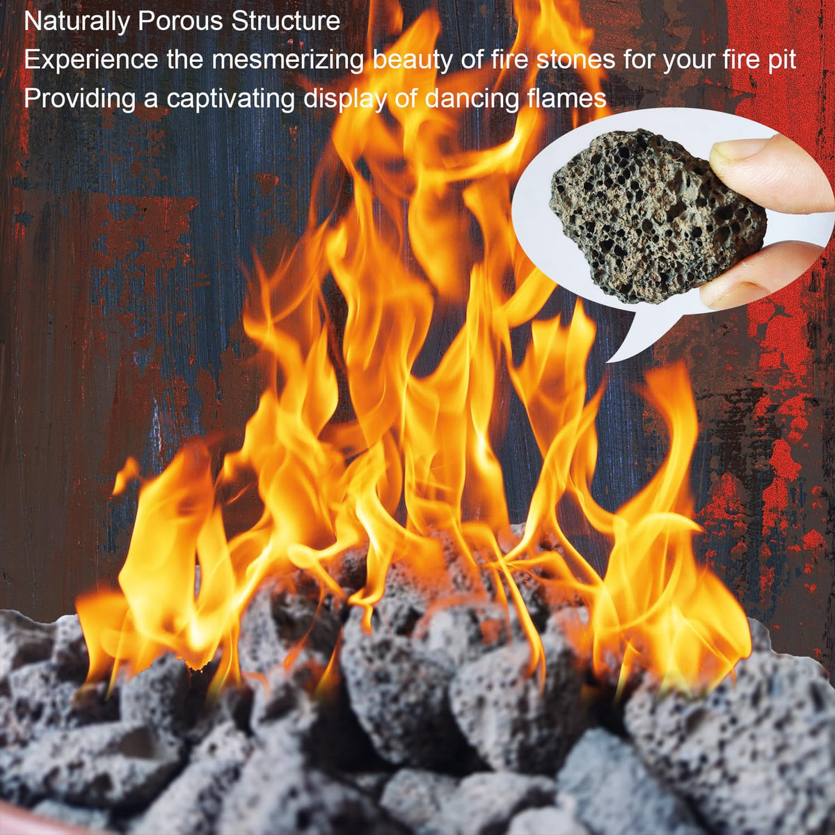 Rurtsva lava rock on a grill helps distribute heat and control flare-ups.