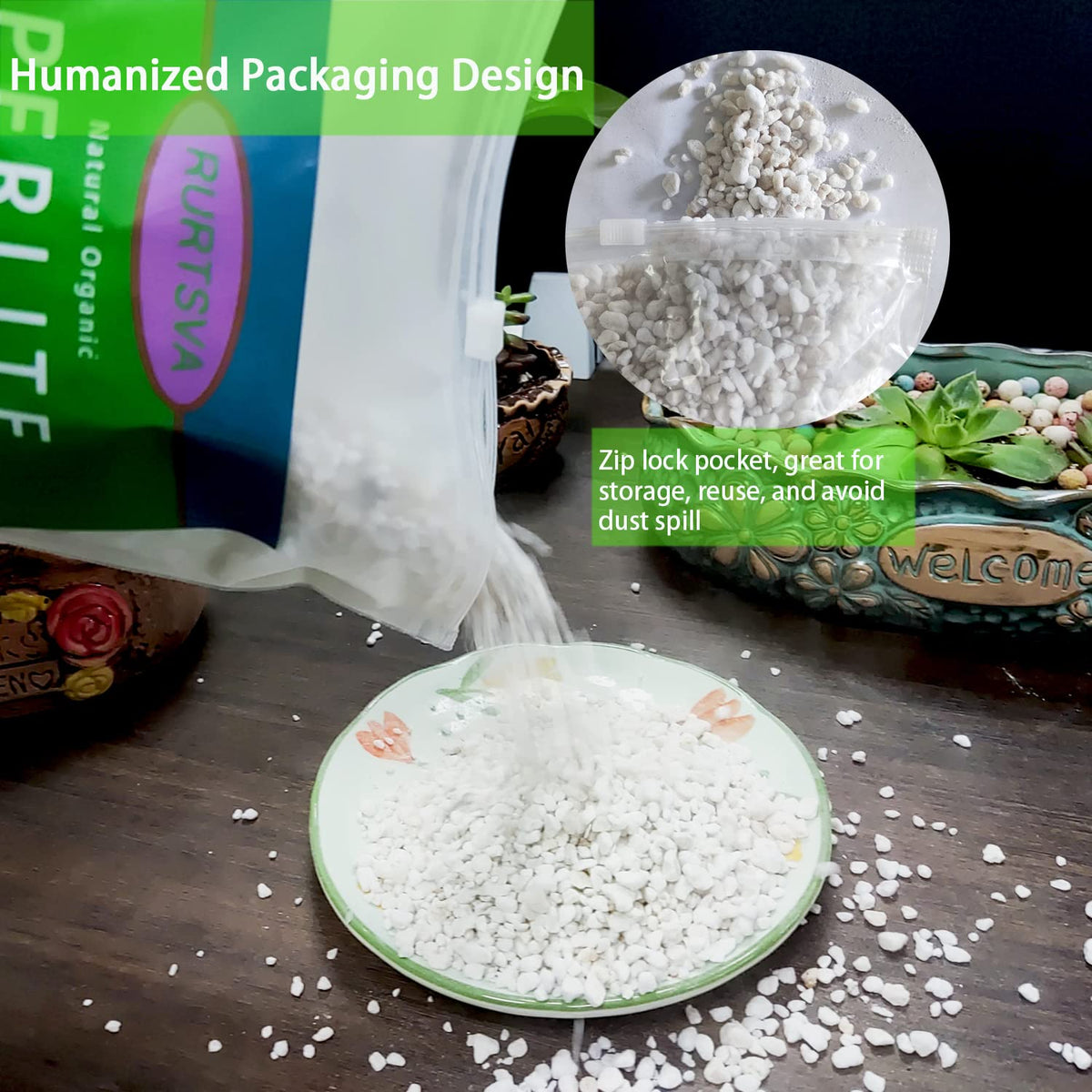 Rurtsva seed starter mix with perlite for better germination