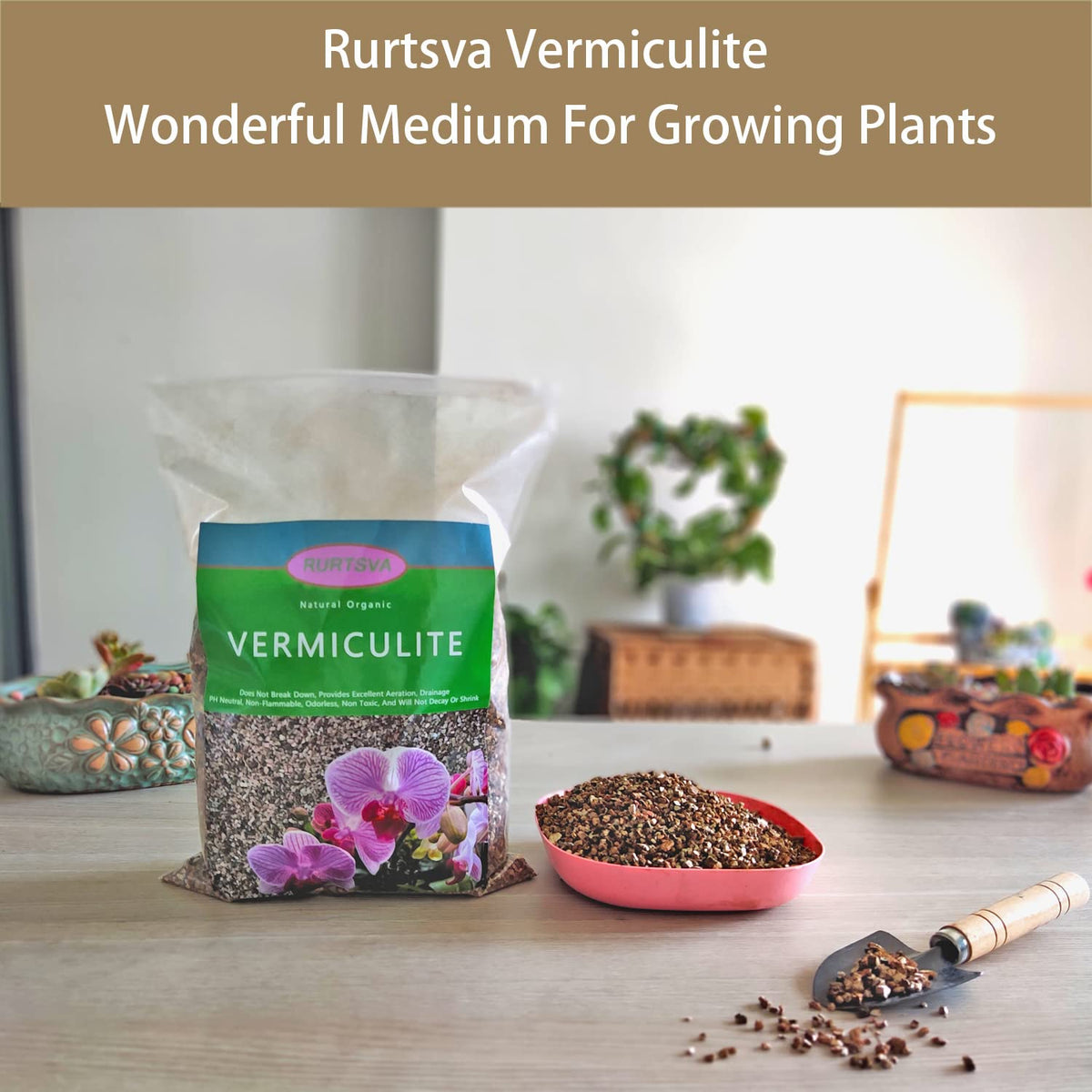 Terrarium or orchid habitat benefits from vermiculite's moisture and airflow.