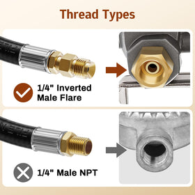 Rushare two-pack propane hoses ideal for RV grill and heater hookups.