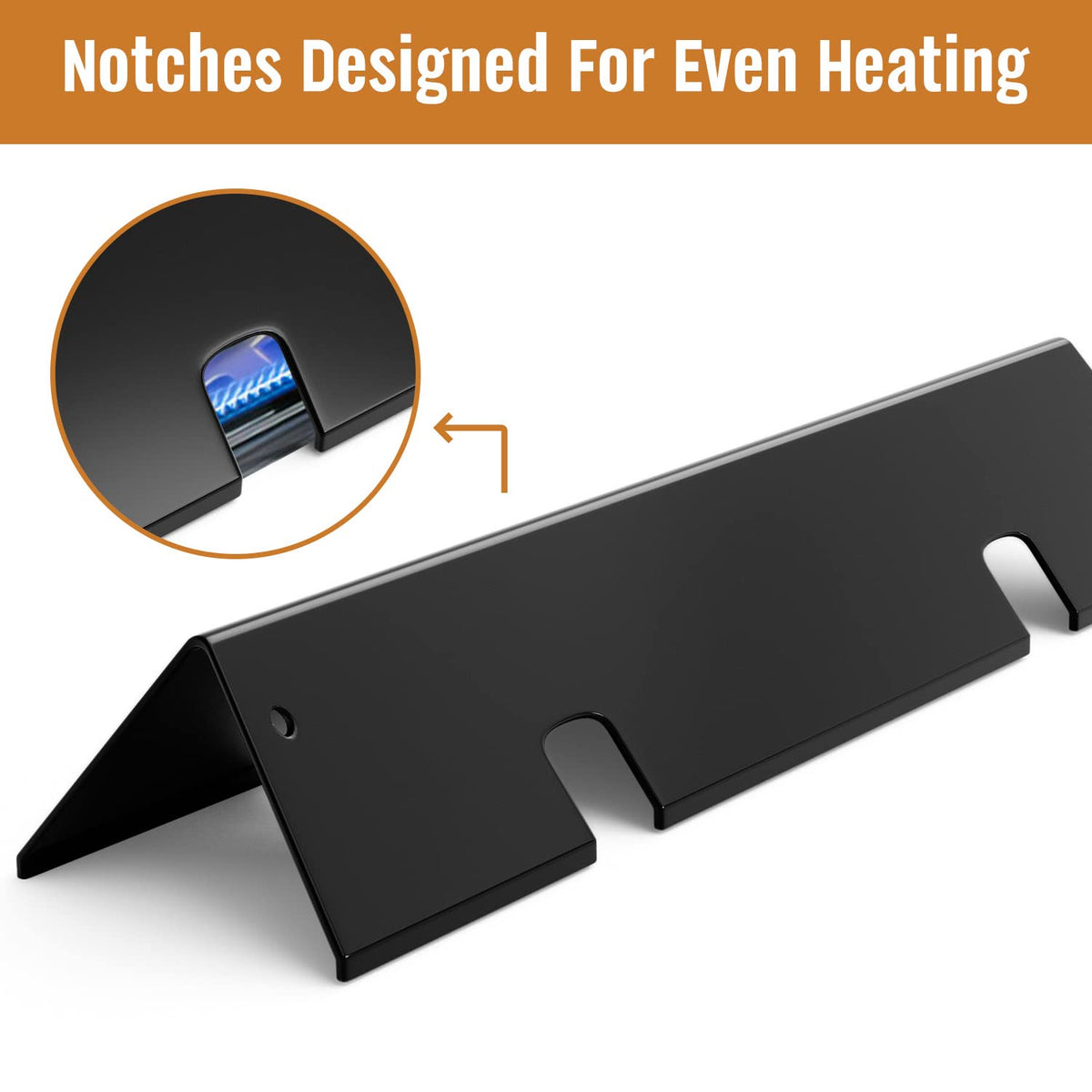 Rushare 7635 flavorizer bars with four notches for even heating and better airflow.