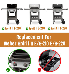 Rushare 7635 porcelain-enameled steel flavorizer bars replace worn parts on Weber grills.