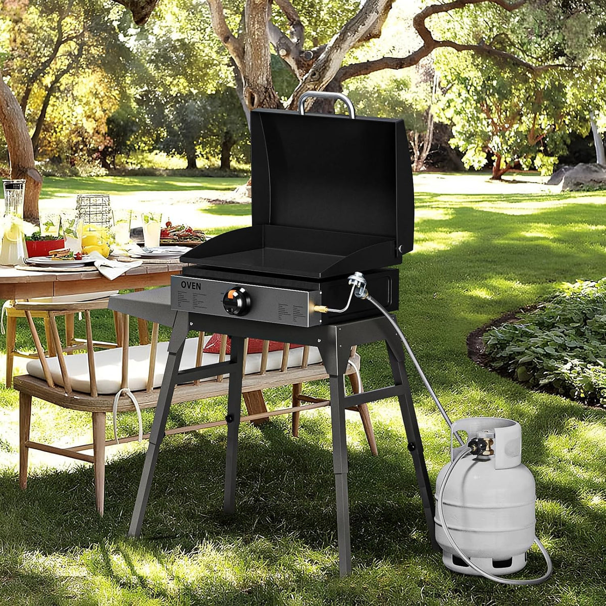 Rushare braided stainless steel hose offers durable reliability for outdoor cooking