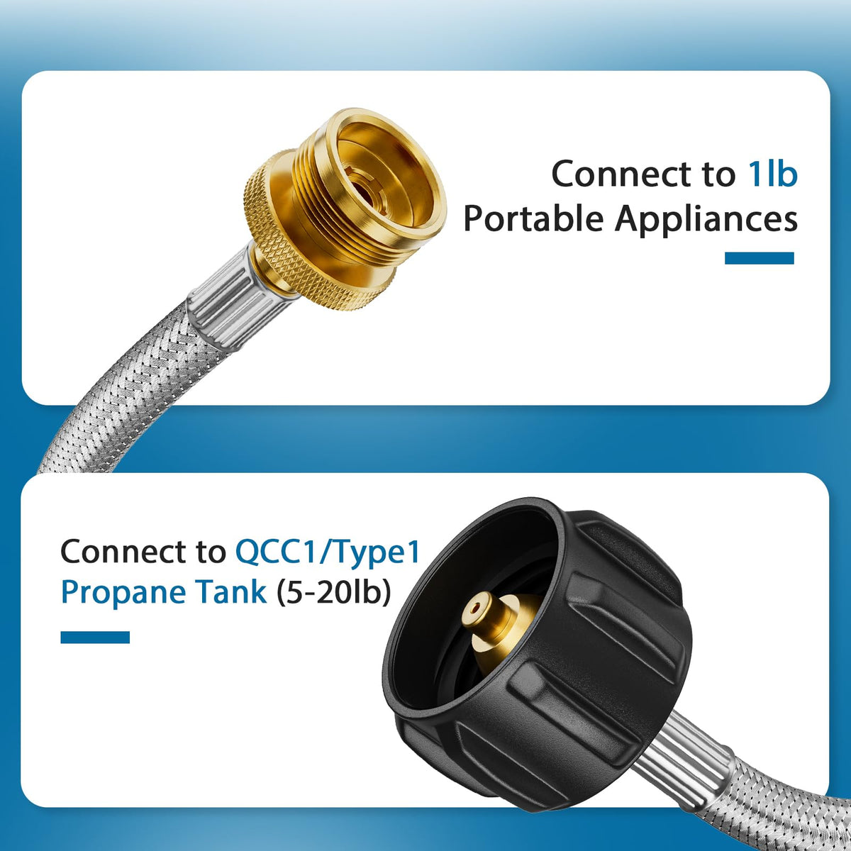 Rushare adapter compatible with Coleman, Weber, Blackstone, and more for versatility