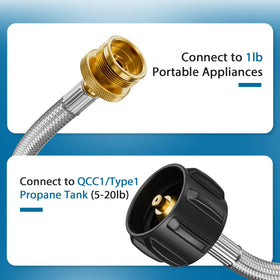 Rushare adapter compatible with Coleman, Weber, Blackstone, and more for versatility