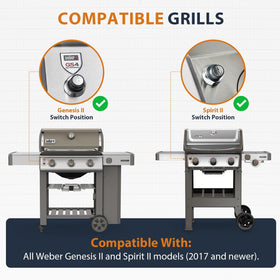 Rushare GS4 igniter switch for Weber Spirit II, smooth operation.