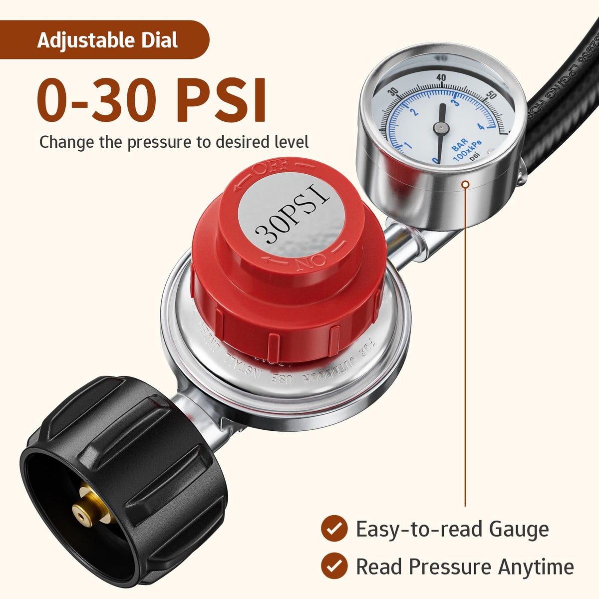 Rushare 5 ft high-pressure hose for easy outdoor setup.