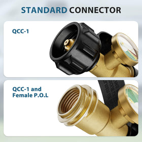 Rushare brass-bodied gauge designed for durability and year-round outdoor use