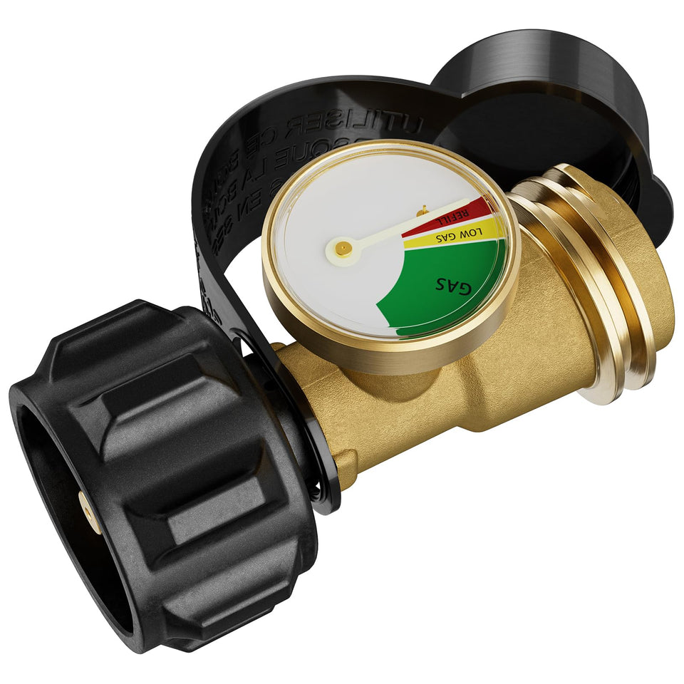 Rushare propane gauge dial reads level at a glance for quick fuel checks