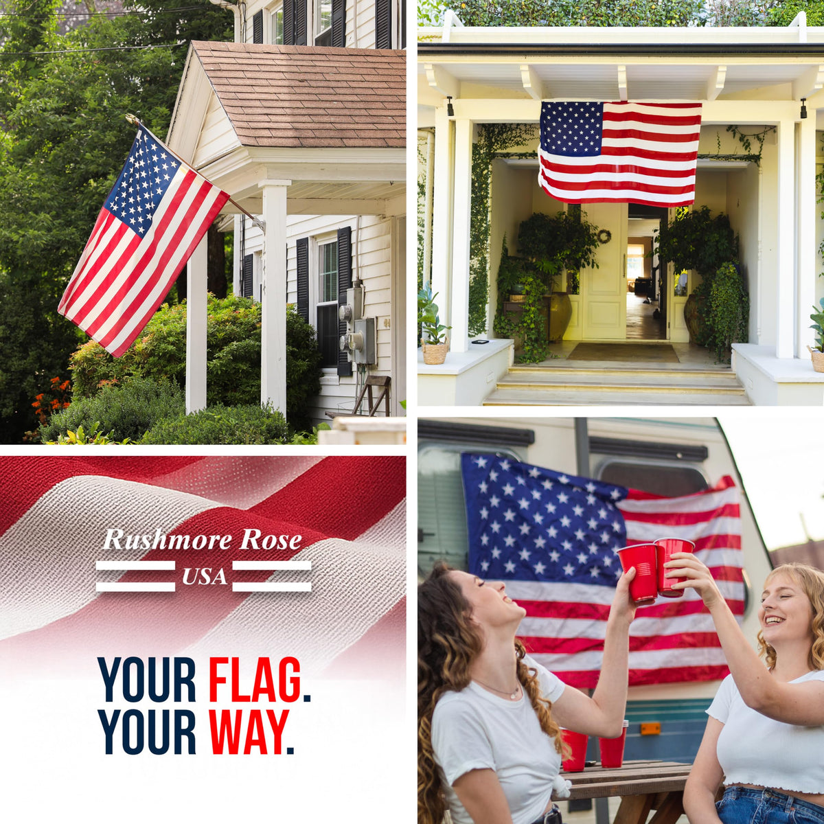 Rushmore Rose home or office flag enhances curb appeal