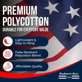 Rushmore Rose outdoor flagpole mounting is easy on standard flagpoles