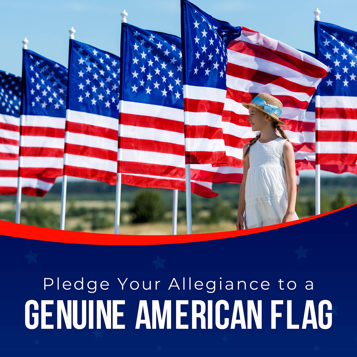 Rushmore Rose US flag 4x6 outdoor brass grommets ensure secure mounting.
