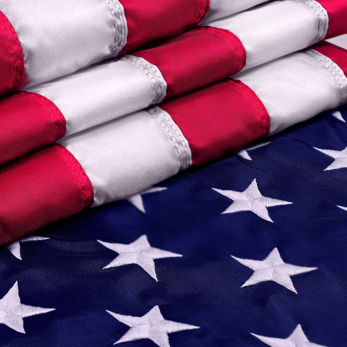 Rushmore Rose USA flag on wall or pole for versatile indoor-outdoor display