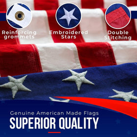 Rushmore Rose USA reinforced nylon header augments durability in wind.