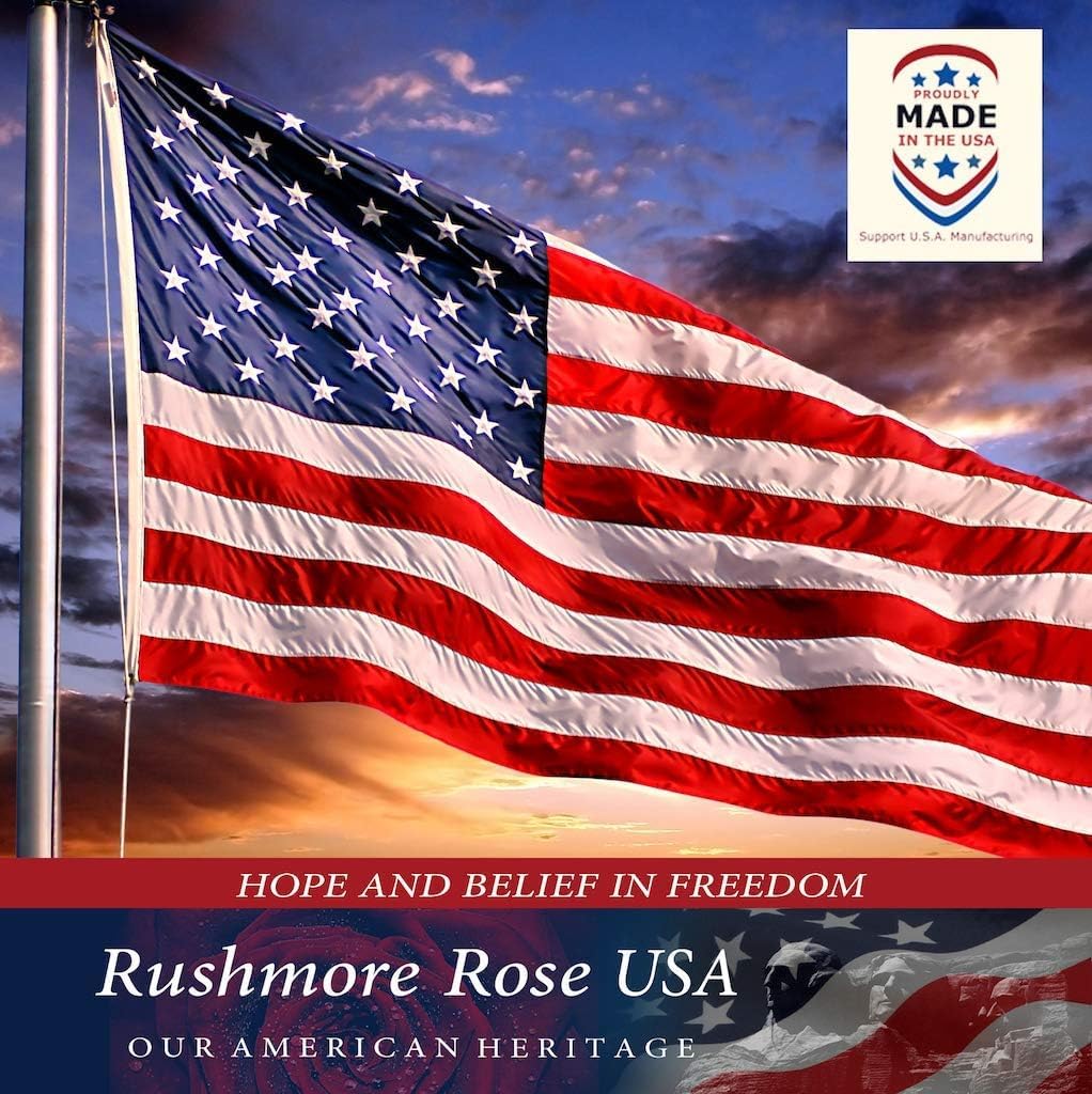 Rushmore Rose USA patriotic gift flag for veterans and families.
