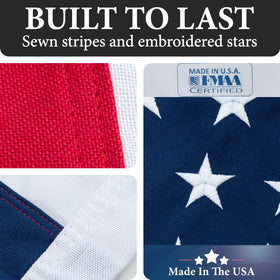 Weather-ready heavy-duty flag designed for high winds and heavy rain