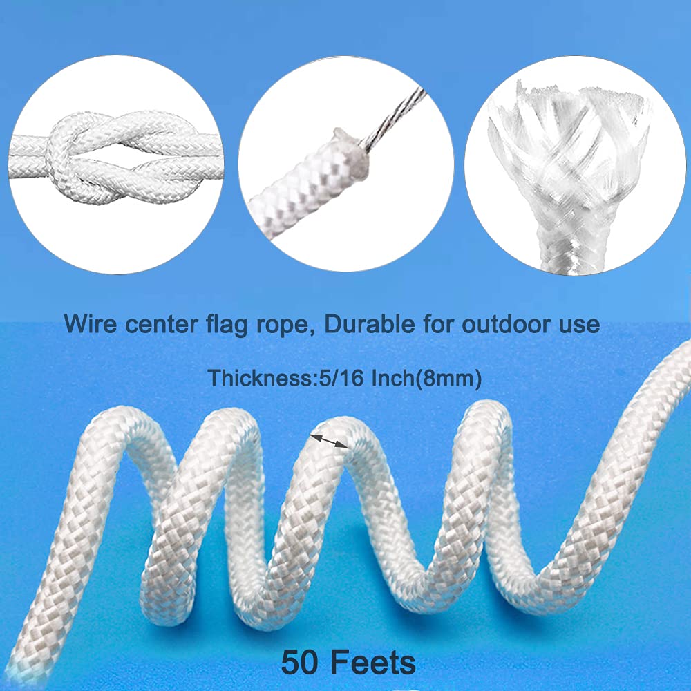 RUSON 3.5 inch swivel snap hooks enable easy flag deployment.