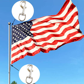 RUSON steel-core flag rope offers built-in backup during high-wind events.