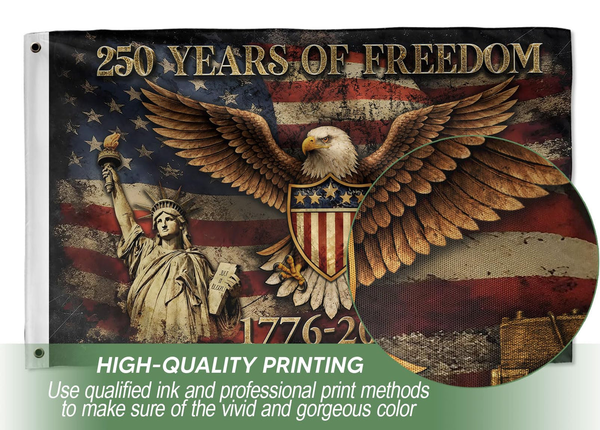 RustField Co eagle-design flag 3x5 ft for indoor or outdoor decor
