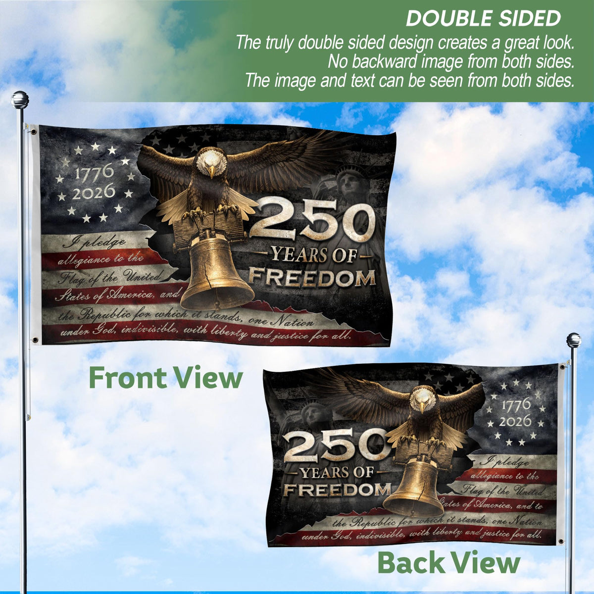 RustField Co. commemorative flag adds classic American style to spaces.