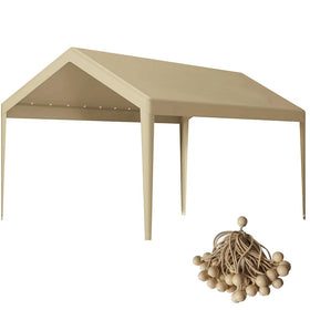Rutile 10x20 carport top cover viewed from above protects vehicles from weather.