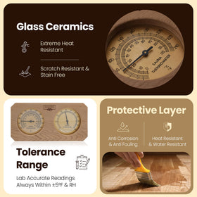 Heat-resistant glass on RUVARO gauge stays clear in high-temperature saunas.