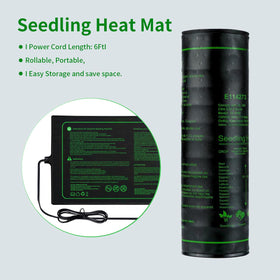 Ruyyi indoor garden setup using heat mat for seed starting and cuttings