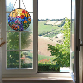RVEAFA Wildflowers Suncatcher adds artistic charm to any window.