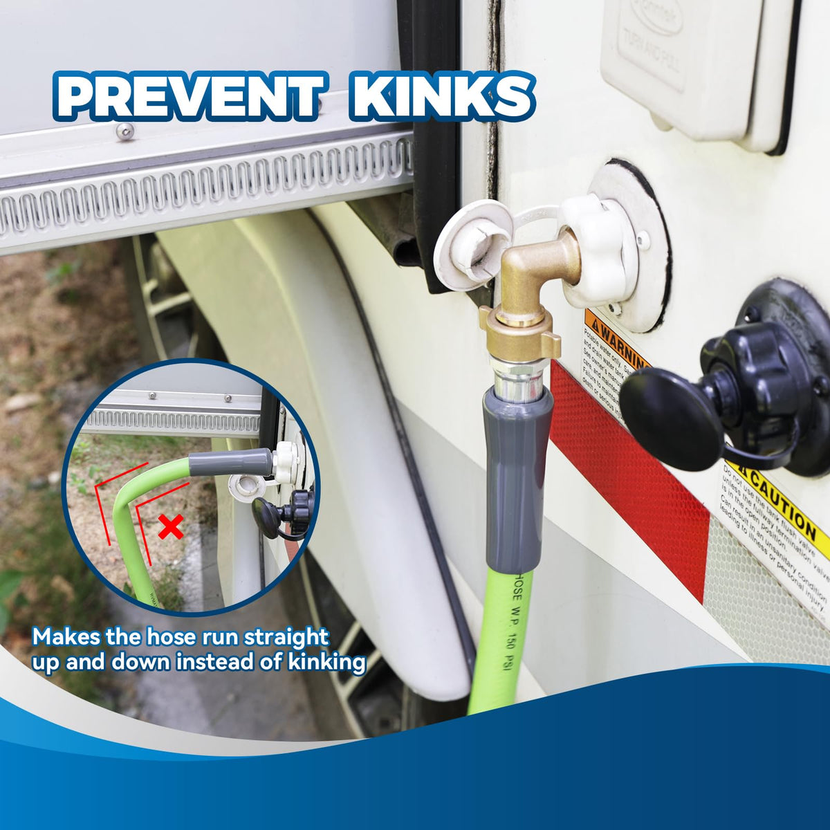 RVGUARD brass elbow detail highlighting lead-free construction and safety