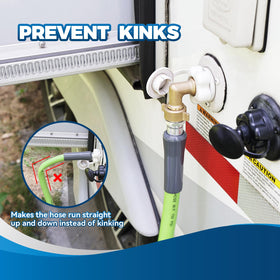 RVGUARD brass elbow detail highlighting lead-free construction and safety
