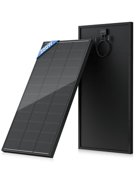 Rvpozwer 200W solar panel front view for efficient rooftop power.