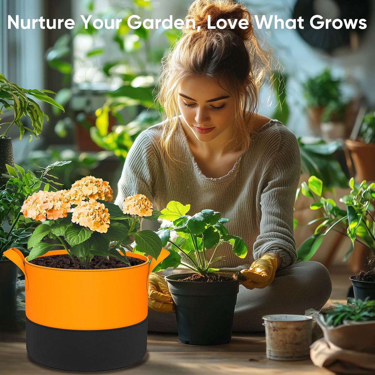 RVZHI foldable reusable garden bags for year round use.