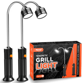 RVZHI grill light with extended 8.3-inch gooseneck illuminates hard-to-reach grill zones